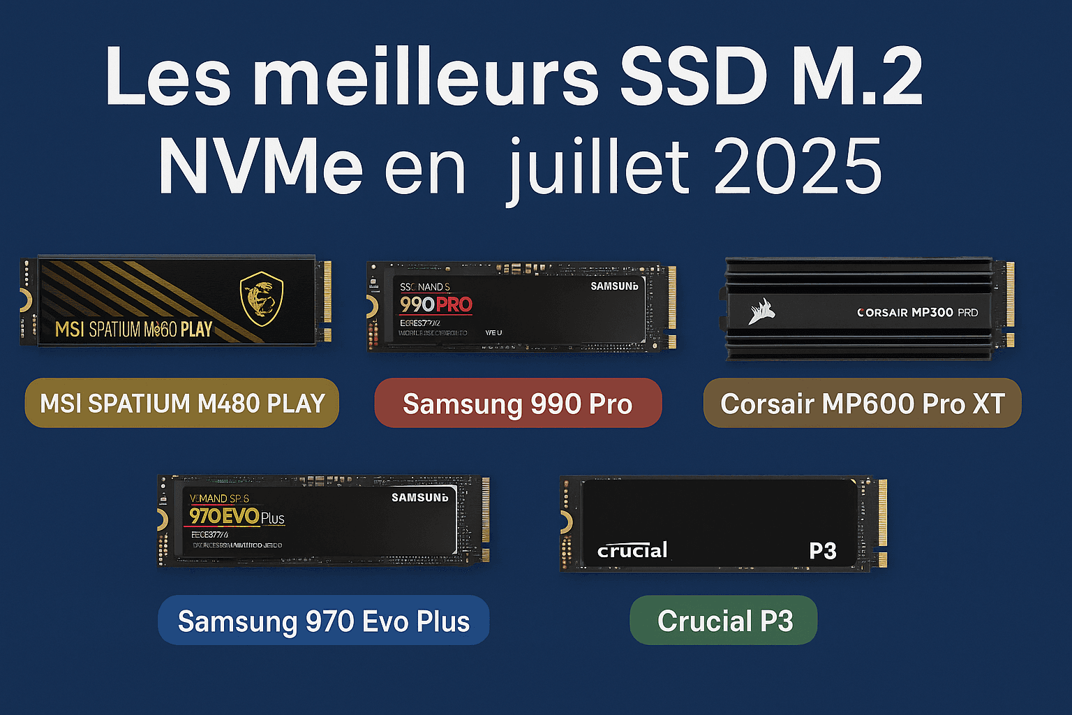 🚀 Les meilleurs SSD M.2 NVMe à acheter en juillet 2025